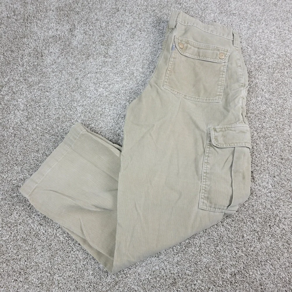 Levis Silver Tab Mens 32x32 Beige Corduroy Loose Fit Utility Cargo Pants‎